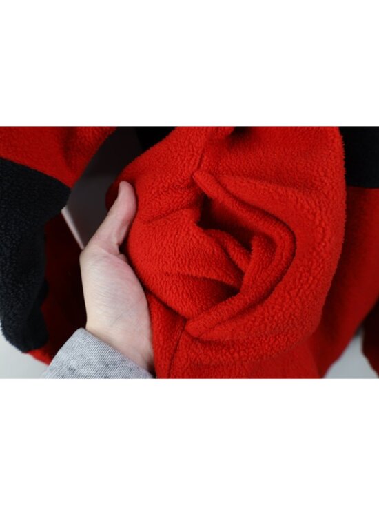 Vintage 90s Mens Large Detroit Red Wings Hockey 1/4 1/2 Zip Fleece Sweater Red - Picture 10 of 14